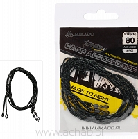 PRZYPON ZESTAW KARPIOWY LEADCORE 80CM Z KRĘTLIKIEM DO SZYBKIEJ WYMIANY op.2szt.